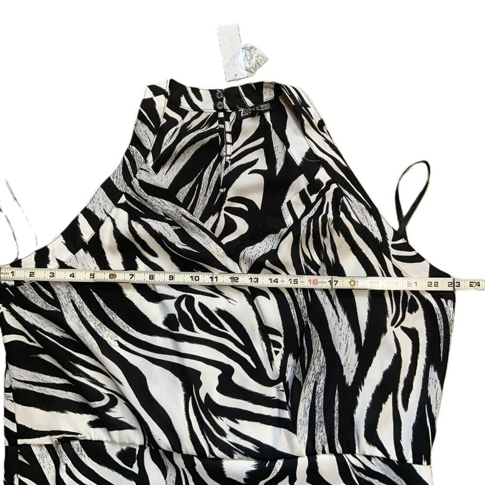 7th Avenue Blouse Zebra‎ Print V-Neck Wrap Sleeveless Black/White Women’s XL NWT - Picture 10 of 16